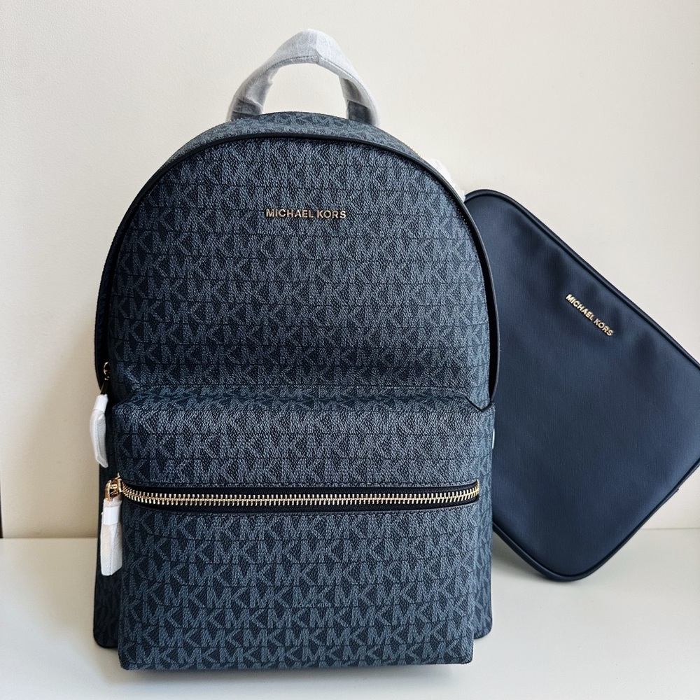 Michael Kors Sally Medium 2-In-1 Logo Backpack Admiral Blue